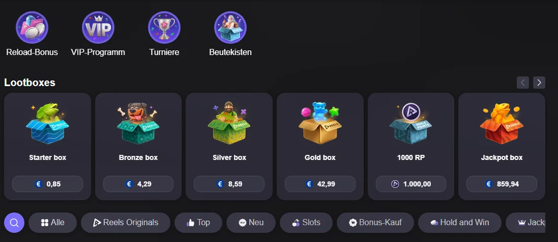 Reels Casino — bis zu 900 €₮ über 3 Einzahlungen (275% Willkommensboni)
